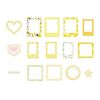 15 Pcs Yellow Paper Picture Frame Stickers Phote Album Border Sticker for Journal Diary Planner Scrapbooking Supplies