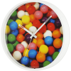 Mainstays 11.5" Round Photo Realistic Multi-Colored Gumball Analog Wall Clock with Quartz Movement