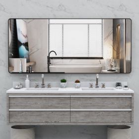 Oversized Bathroom Mirror with Removable Tray Wall Mount Mirror,Vertical Horizontal Hanging Aluminum Framed Wall Mirror Full Length Mirror,Full Body M