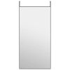 Door Mirror Black 19.7"x39.4" Glass and Aluminum