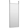 Door Mirror Black 15.7"x39.4" Glass and Aluminum