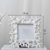 Mediterranean Style 3x4 Resin Coral Picture Frame Ocean Photo Frame Baby Nursery Decor Photo Frame,White