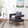 Lenola Contemporary Upholstered Accent Arm Chair, Gray