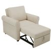 3-in-1 Sofa Bed Chair, Convertible Sleeper Chair Bed,Adjust Backrest Into a Sofa,Lounger Chair,Single Bed,Modern Chair Bed Sleeper for Adults,Beige(Ol