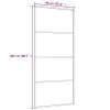 Sliding Door Aluminum and ESG Glass 35.4"x80.7" Black