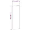 Door Mirror Black 15.7"x39.4" Glass and Aluminum