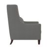 1pc Traditional Accent Chair with Pillow Nailhead Trim Light Gray Polyester Upholstered Solid Wood Furniture Modern Living Room Chair