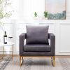 Lenola Contemporary Upholstered Accent Arm Chair, Gray