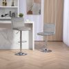 COOLMORE Bar Stools with Back and Footrest Counter Height Dining Chairs 2PC/SET