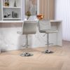 COOLMORE Bar Stools with Back and Footrest Counter Height Dining Chairs 2PC/SET