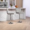 COOLMORE Bar Stools with Back and Footrest Counter Height Dining Chairs 2PC/SET