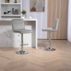 COOLMORE Bar Stools with Back and Footrest Counter Height Dining Chairs 2PC/SET