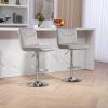 COOLMORE Bar Stools with Back and Footrest Counter Height Dining Chairs 2PC/SET